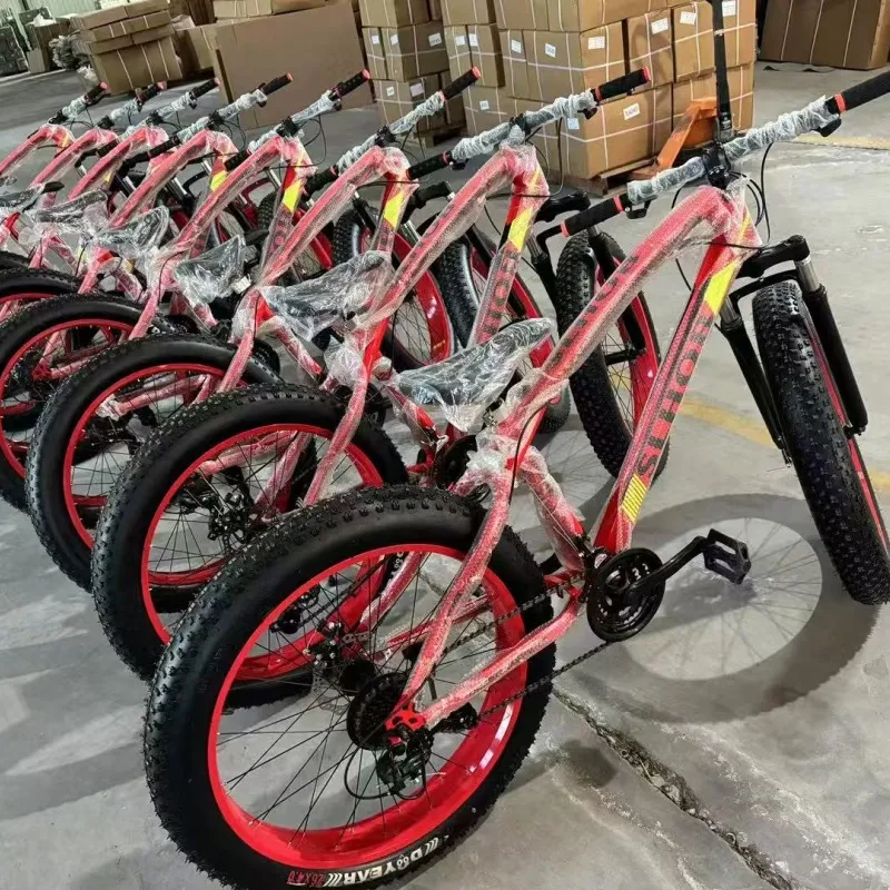 26 Inch Full Suspension Carbon Fat Tire Snow Road Downhill Mountain Bike