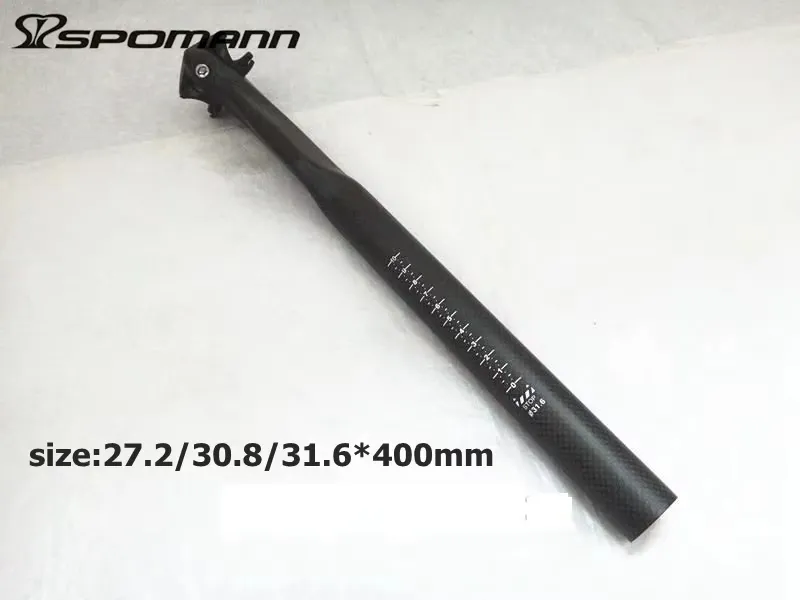 27.2/30.8/31.6mm Full Carbon Fibre Bicycle Tube 3K Gloss MTB Road Bike Seatpost