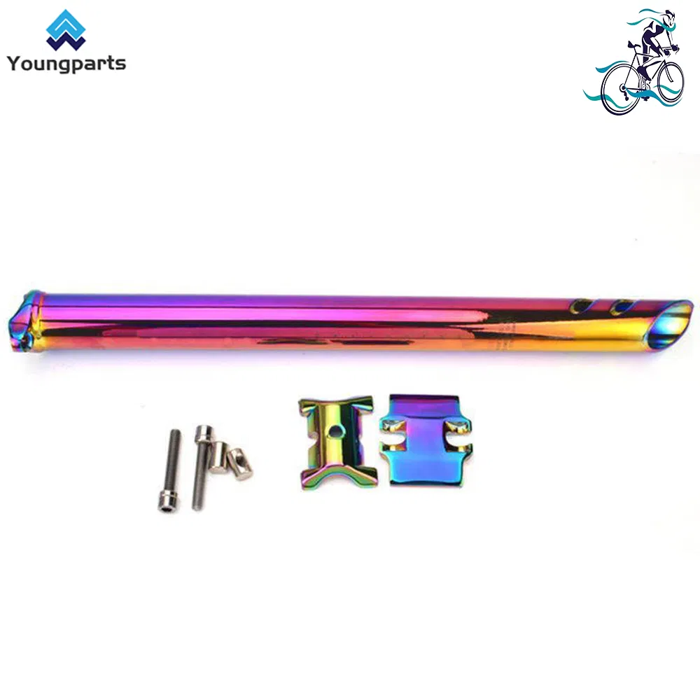 Youngparts Aluminum Alloy Bike Adjustable Seatpost, Bicycle Shock Absorber Seat Post Bicycle Seat Tube